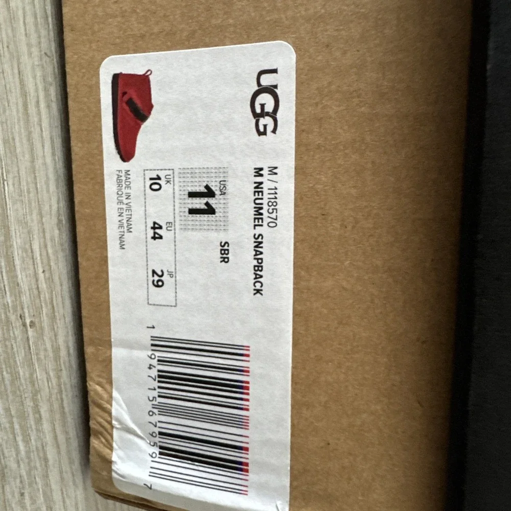 UGG Neumel Snapback Men's 118570-SBR‎ samba RED color Boots Size 11
